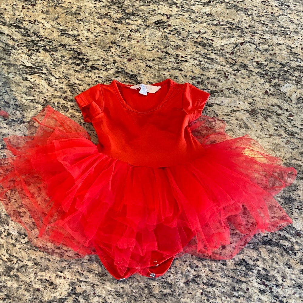 I Love Plum Red tutu size 1